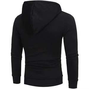 Sudadera con capucha Essentials para hombre, informal, con cierre, ajustada, de forro polar, con cremallera cruzada, personalizada. - Product Image 3