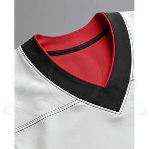 T-shirt de football américain pour homme, blanc, noir, rouge, col en V, manches courtes, numéro 8 sublimé, évacuation de l'humidité, coupe classique - Product Image 2