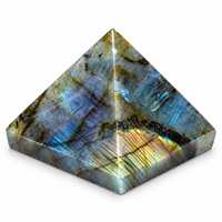 Pyramide en cristal de labradorite naturelle polie, écologique, avec éclat gris, pierre sculptée pour la décoration intérieure et la méditation (vente en gros)