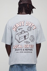 boxy fit oversized tshirt men loose fit drop shoulder heavy cotton streetwear tshirt custom <b>logo</b> manufacturer - Product Image 5