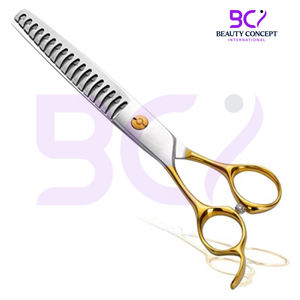 Service OEM ODM de qualité supérieure, nouvelle arrivée, ciseaux à cheveux tendance pour la création de styles, avec dents affûtées pour un mélange de cheveux lisse. - Product Image 2