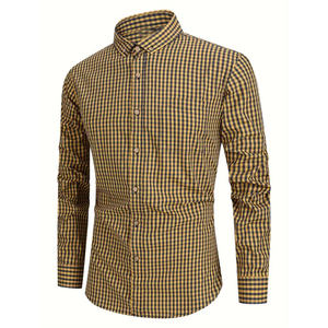 เสื้อเชิ้ตผู้ชายจากโรงงาน OEM ผ้าฝ้ายทวิล 100% ชุดยูนิฟอร์มธุรกิจ แขนยาว ขายส่ง - Product Image 1