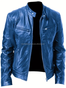 Veste de moto motard pour hommes en cuir de vachette 100% Original de qualité supérieure Personnaliser le service de logo Vestes de motard pour hommes. - Product Image 2