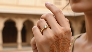 Yellow Gold 10k Solid Gold Lab Grown Diamond Engagement <b>Ring</b> Brilliant Cut Prong Setting <b>CROWN</b> Pattern Classic Unisex Fine - Product Image 4