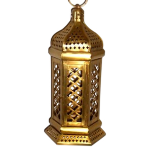 Lanterne décorative en métal ajouré argenté, faite à la main, design géométrique, pour suspension et table, idéale pour la décoration intérieure et les événements. - Product Image 4