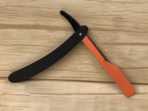 มีดโกนหนวดตรงแบบมืออาชีพ ทำจากสแตนเลส พร้อมด้ามจับเหล็ก - Product Image 4