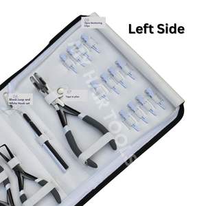 Kit d'outils professionnels pour extensions de cheveux, pinces pour extensions de cheveux à perles, coupe-keratine, aiguilles à coudre, mini-ciseaux, pinces microlink - Product Image 4