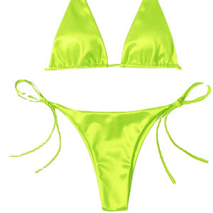 Traje de Baño de Diseño Nuevo, Bikini de Dos Piezas Personalizado, Conjunto de Bikini de Moda OEM, Traje de Baño Deportivo de Color Sólido para Mujer - Product Image 5