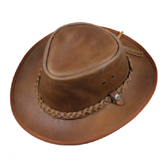 Sombrero Vaquero de Cuero Genuino, Estilo Occidental Vintage, Ala Ancha, Protección UV, para Aventuras al Aire Libre y Uso Casual, Cuatro Estaciones - Product Image 4