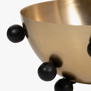 Bol à fruits de luxe en fer avec pieds décoratifs en forme de boule, design contemporain, centre de table pour mariage, Pâques, Ramadan, décoration intérieure - Product Image 4