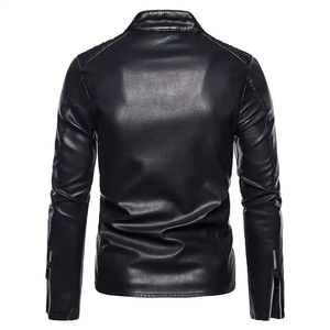 Nouveautés - Veste en cuir pour homme, tendance et très vendue, veste en cuir véritable pour homme, veste d'hiver en cuir véritable pour homme - Product Image 2