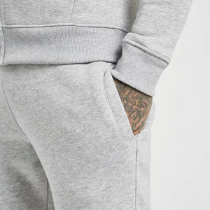 Men's Gray <b>Hooded</b> Tracksuit Full <b>Zip</b> Sweat Suit Joggers Set Solid Plain Color Casual Winter Wear Breathable 100% Cotton Fleece - Product Image 4