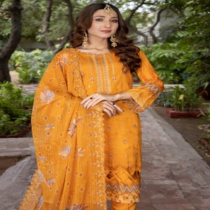 Elegante traje indio para mujer diseñador pakistaní Salwar Kameez Vol KINARA de Dr Haris viscosa elegante traje pakistaní vestido - Product Image 6