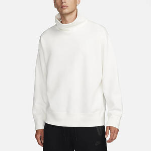 Sweat-shirt de luxe en molleton bouclette français, sans capuche, en coton haute densité pré-rétréci, style minimaliste tricoté, respirant - Product Image 2