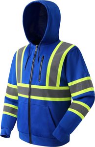 Sudadera con Capucha de Alta Calidad con 4 Bolsillos, Amarillo Marino, Reflectante, para Trabajo y Uso en Exteriores, Chaleco de Seguridad - Product Image 2