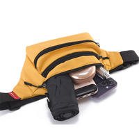Tas Dada Bentuk Kotak BAGNEX B4900 Unisex Polyester Anti Air Fashionable 3 Resleting Logo Custom Sabuk Bawa Sehari-hari Outdoor