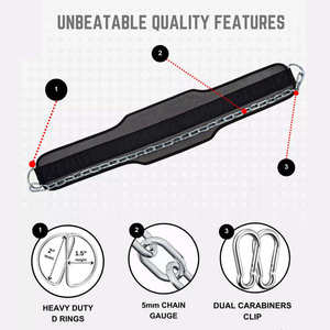 Customizable Leather Weightlifting Dipping Belt With Steel Chain Gym Fitness Exercise Weighted Belt Pull Deep Workout Equipment - Product Image 5