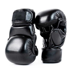 MMA Sparring Gloves Premium <b>Open</b> Finger Sports Gloves Flexible Wrist Support Durable Design For Regular Training Sessions - Product Image 4