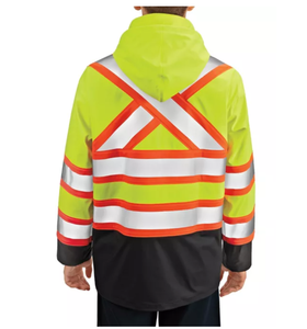 Vêtements de travail haute visibilité en polyamide réfléchissant, veste imperméable, vêtements de chantier, veste haute visibilité - Product Image 6