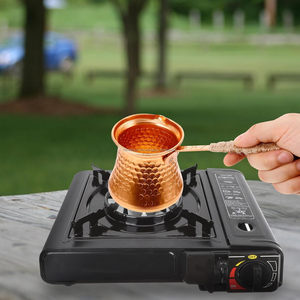 Cafetera de cobre martillado turco tradicional Vintage grabada a mano con mango de cobre al por mayor - Product Image 3