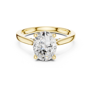 Yellow Gold Oval Cut Lab Grown Diamond <b>Ring</b> for Women Elegant Fine Jewelry <b>Custom</b> Wholesale Jewelry Supplier - Product Image 1