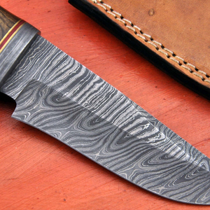 Couteau de chasse et de camping à lame fixe en acier inoxydable, couteau d'extérieur avec lame tranchante, manche ergonomique pour la randonnée, la pêche et le bushcraft - Product Image 6