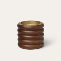 Bol à bougie en bois artisanal en forme de citrouille avec couvercle, récipient décoratif pour bougie en cire de soja, conteneur rustique pour parfum d'ambiance d'automne