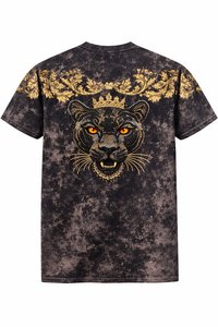 T-shirt noir oversize pour homme, style estival, respirant, à strass, effet vieilli, streetwear décontracté, coupe classique, logo personnalisé - Product Image 5