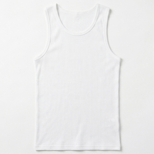 Men's White Cotton Tank Top O-Neck Sleeveless Casual Solid Color Knitted Breathable Summer Vest - Product Image 1