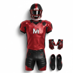 Uniforme de football américain haut de gamme, logo personnalisé, maillot sublimé, coutures renforcées, équipement de football robuste pour l'entraînement - Product Image 1
