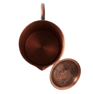 Carafe en cuivre poli brillant de style classique avec poignée métallique – Accessoire de cuisine haut de gamme pour boissons - Product Image 4