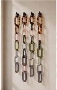 Chaîne en résine, design artistique, décoration d'intérieur, forme personnalisée, technique de moulage, finition décorative, fait main, exotique - Product Image 6