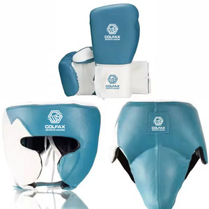 Conjunto Profesional de Boxeo de Cuero de Alta Calidad con Guantes y Protector de Cabeza Ajustable, Transpirable y Cómodo para Entrenamiento - Product Image 1