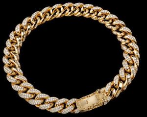 925 Sterling Silver Moissanite Cuban Link <b>Chain</b> Necklace Rhodium Plated <b>Iced</b> <b>Out</b> Hip Hop Gift for Unisex - Product Image 1