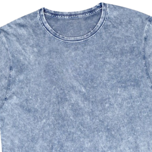 Camiseta de Hombre Oversize con Lavado Ácido, Larga, Lisa, de Algodón/Poliéster, Estilo Urbano, con Logo Frontal Personalizado, Cuello Redondo, Manga Corta, 220g, Lisa, OEM - Product Image 6