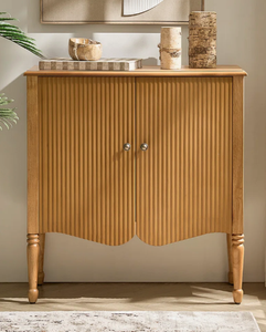 Custom Design Fluted Panel Solid Wood Storage Cabinet Organizer Wholesale Supplier for Living Room Home Decor and Interior - Product Image 5