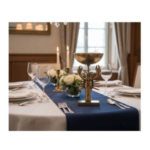 ชามโลบสเตอร์ทรงฐาน ขัดเงาทองเหลืองโบราณ ผลิตจากอลูมิเนียมอัลลอยด์ สำหรับเสิร์ฟอาหารบนโต๊ะอาหาร งานแต่งงาน งานเลี้ยง ตกแต่งรูปทรงโลบสเตอร์ - Product Image 4