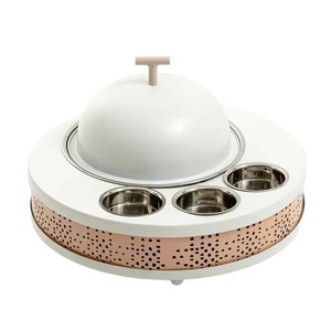 Casserole au design vintage, finition foncée, pour servir, conserver et présenter les aliments de manière intemporelle, contenant alimentaire d'Inde. - Product Image 3