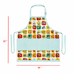 Tablier de cuisine en coton imprimé de qualité supérieure, tablier de chef réutilisable, tablier personnalisé avec logo et design. - Product Image 5