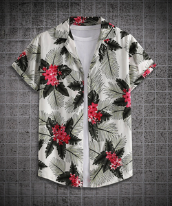 เสื้อเชิ้ตผู้ชายลำลองสำหรับฤดูร้อน ผ้าบีช น้ำหนัก 300 กรัม ระบายอากาศได้ดี ป้องกันการเป็นขุย แขนสั้น เหมาะสำหรับวิ่ง - Product Image 1