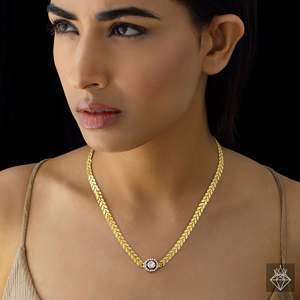 สร้อยคอจี้เพชรเม็ดเดี่ยวป้องกันการเสื่อมเสียของปราโอผลิตภัณฑ์เครื่องประดับชั้นดี - Product Image 1