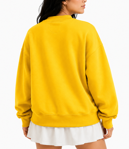 เสื้อสเวตเชิ้ตคอเต่าทรงโอเวอร์ไซส์แฟชั่นผู้หญิง ปักลายตารางกิ๊งแฮมพร้อมตัวอักษรแบบกำหนดเอง ผู้ผลิตแบรนด์ส่วนตัว - Product Image 3