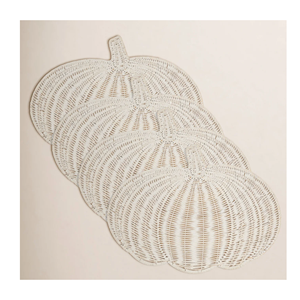Salvamanteles de ratán con forma de calabaza, platos de mimbre ideales para decoración de otoño y mesas de comedor, venta al por mayor desde Vietnam - Product Image 4