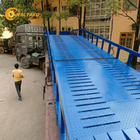 Rampe mobile pour chariot élévateur Naltako 15 tonnes, longueur 16 m, plateforme extra large de 2,2 m, hauteur de levage maximale de 1,9 m pour camions lourds à garde au sol élevée