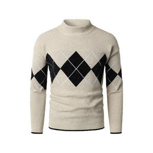 Wholesale Men’s Thick Nylon Acrylic Winter <b>Sweater</b> Warm Breathable Anti-Shrink Long Sleeve Pullover - Product Image 1