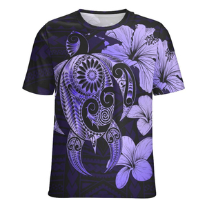 T-shirt unisexe personnalisé en polaire verte 100 % polyester, style streetwear, pour hommes et femmes, inspiré des îles Cook et de la Polynésie hawaïenne - Product Image 3