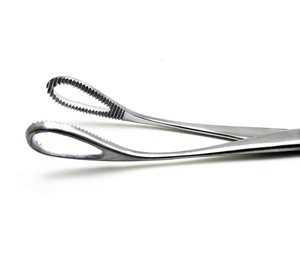 Pince à éponges à anneau en acier inoxydable réutilisable pour une manipulation sécurisée des éponges, gazes et pansements - Product Image 2