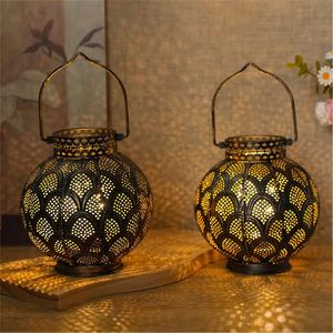 Decorative <b>Gold</b> Metal <b>Lantern</b> Moroccan Style Cutout Pattern Candle Holder Tabletop Centerpiece For Events And Home Decor <b>Lantern</b> - Product Image 6