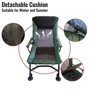 Sedia a Sdraio Pieghevole Portatile da Campeggio con Schienale Regolabile, per Interni ed Esterni, Sedia da Spiaggia con Comfort Elevato - Product Image 6