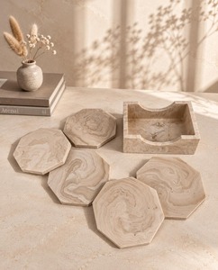 Best Selling <b>Marble</b> <b>Coaster</b> Set for Home Kitchen Dining Room Restaurant Cafe Hotel and Office Tabletop Available At Good Price - Product Image 5